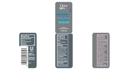 Label (Dove+men Care Maximum Protection Clean Comfort Antiperspirant Stick   Artwork)
